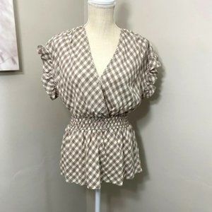 NWT Max Studio Tan Blouse Size M